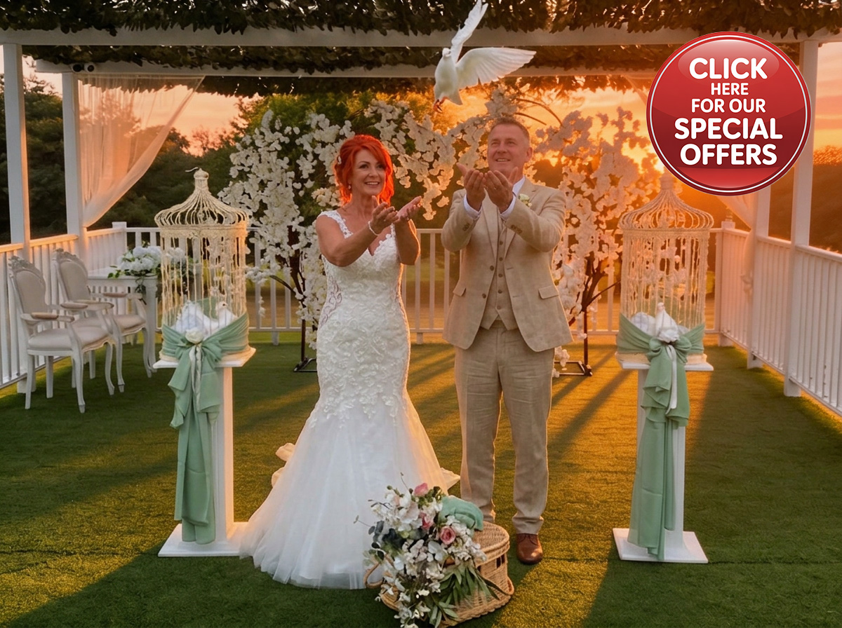 twilight wedding at the Ridgeway wedding venue, Caerphilly, South Wales