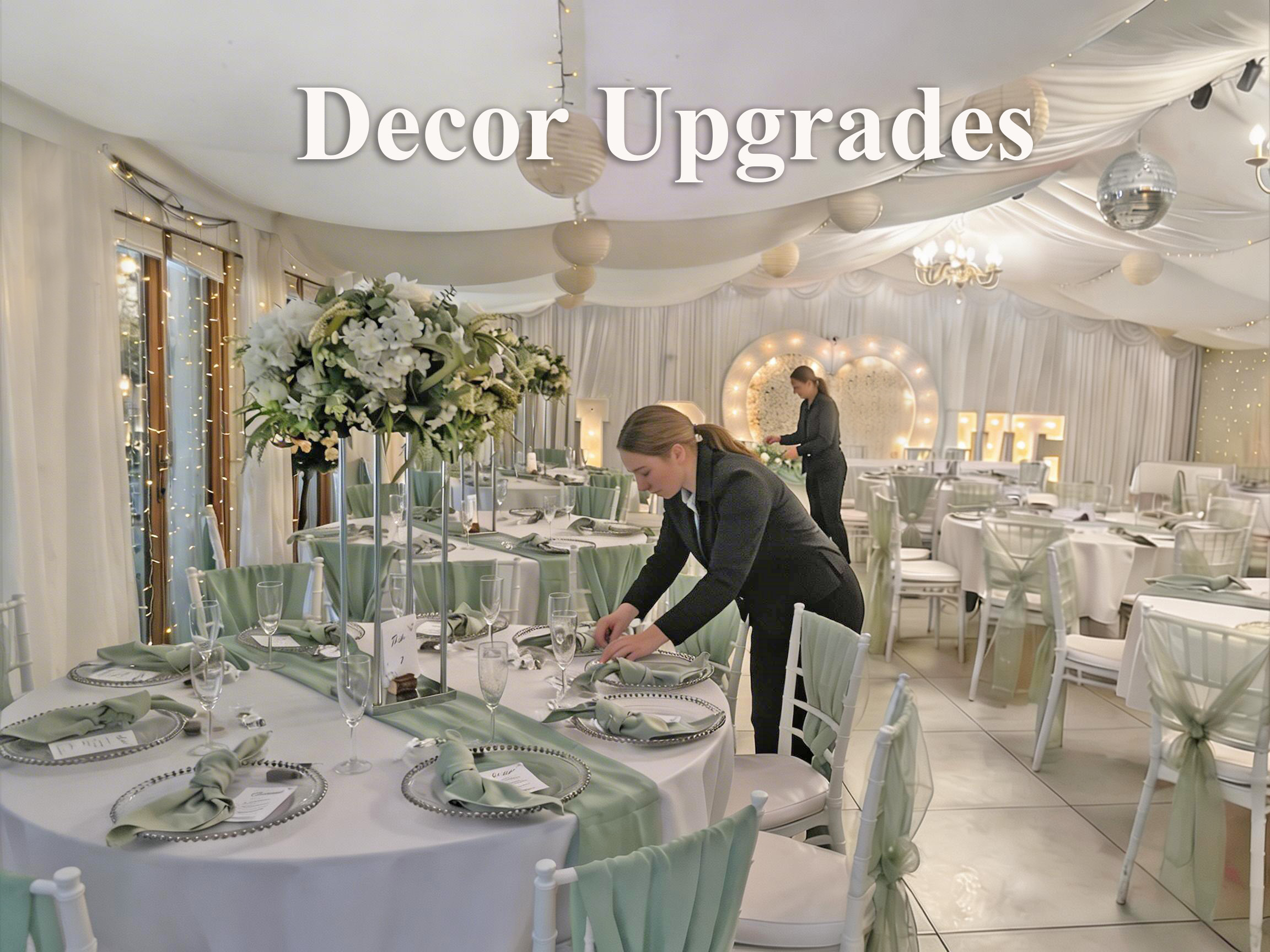 Decor Upgrades at the Marquee, Ridgeway, Caerphilly, near Cardiff, South Wales
